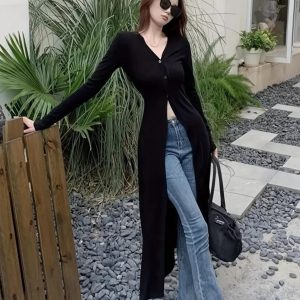 Cardigan largo para dama.