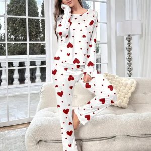 Conjunto de Pijama Estampado Para Dama